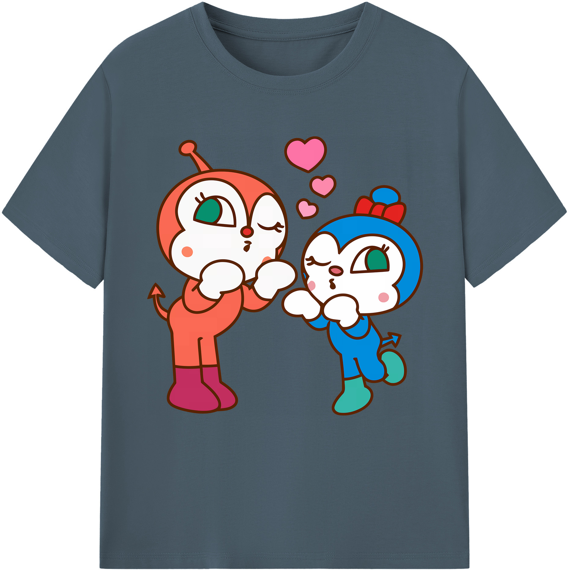 （画像用） アンパンマン Anpanman 綿100％半袖Tシャツ（フロントプリント）